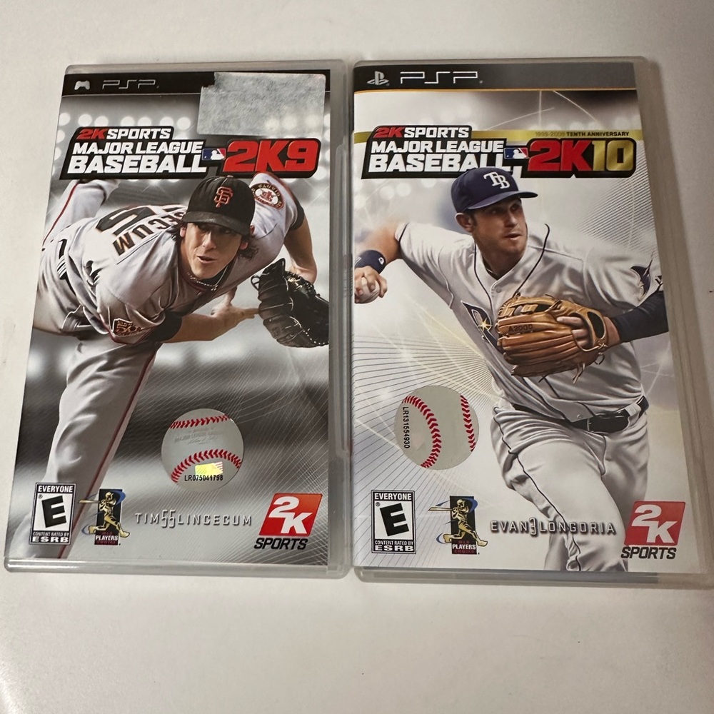 Lot Of 2: 2k Sports Major League Baseball 2K09‎ And 2K10 (Sony PSP) Tested